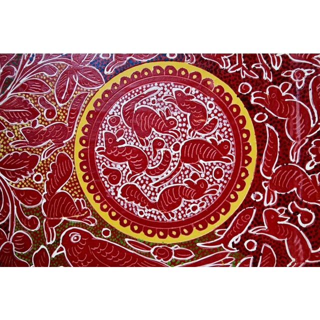 Pair of Signed Vintage Mexican Lacquer Trays by Damaso Ayala J., Mexico City, C. 1975 For Sale In Philadelphia - Image 6 of 8