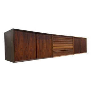 Floating Wall Mounted Rosewood Sideboard by Poul Cadovius for Cado, 1960s For Sale