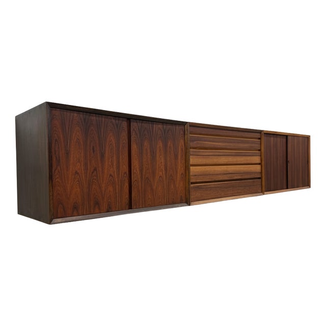Floating Wall Mounted Rosewood Sideboard by Poul Cadovius for Cado, 1960s For Sale