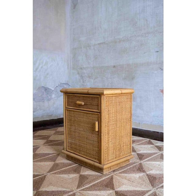 Vintage Nightstands in Bamboo, 1970s, Set of 2 For Sale - Image 4 of 7