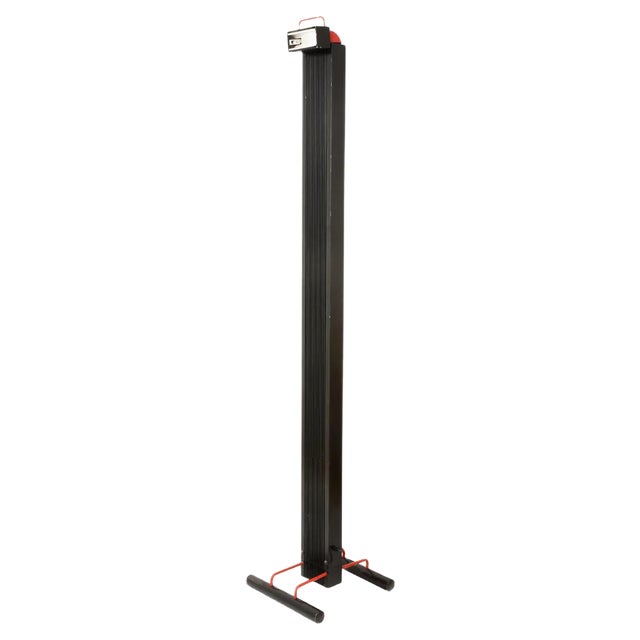 Italian Black Aluminum Zagar Floor Lamp by Silvio Carpani for Stilnovo, 1978 For Sale