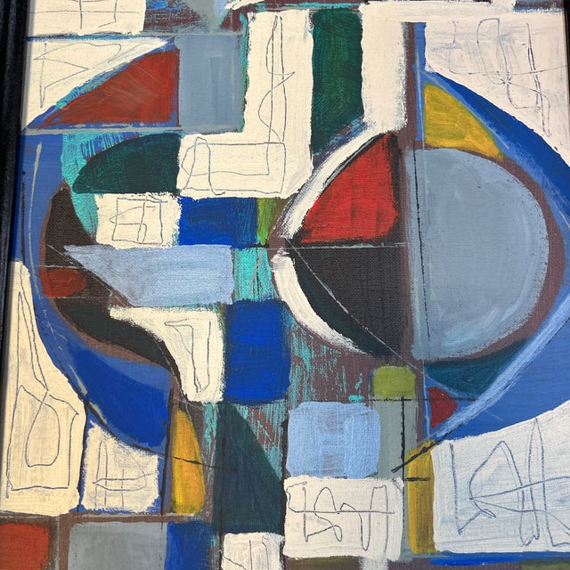 Contemporary original abstract painting by Stephen Heigh on canvas. Signed and framed. Measures 12x16 or 18.5x22.5 framed....