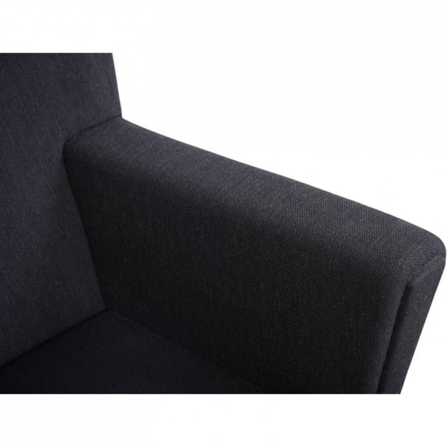 Set of Wingchair with Ottoman in Grey Fabric by Hans Wegner, 2019 For Sale - Image 5 of 18