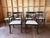 Set of 6 Vintage Regency Chinoiserie Style Black Painted Dining Chairs For Sale - Image 4 of 18