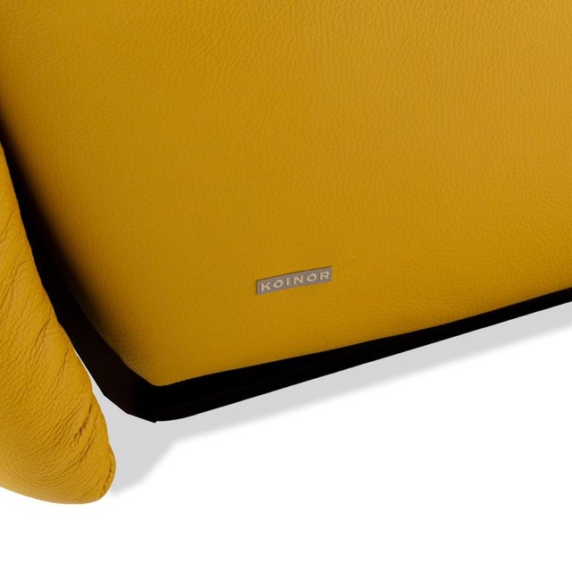 Yellow Easy Two-Seater Sofa in Leather from Koinor For Sale - Image 8 of 12