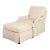Baker Furniture Club Arm Chair With Matching Ottoman Ivory Velvet Ribbon Fabric For Sale