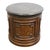 Tuscan Drexel Furniture Talavera Collection Contemporary Neoclassical Tuscan Style 30" Round Drum Accent Storage End Table W. Granite Top For Sale - Image 3 of 10