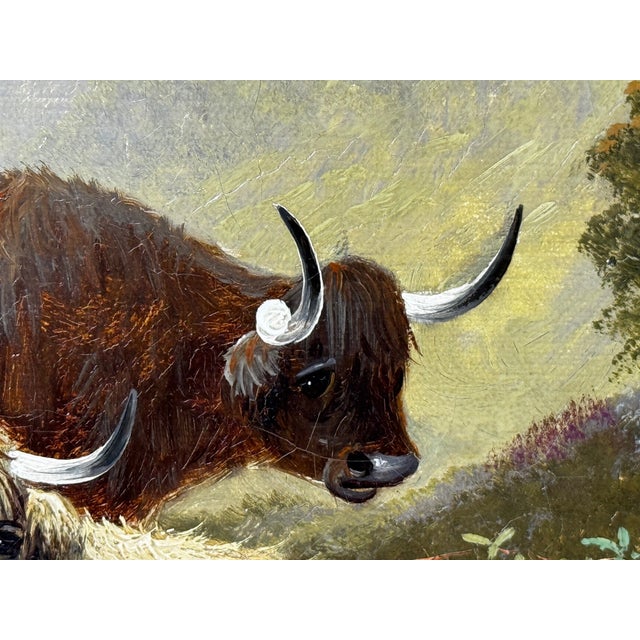 Victorian Oil Painting Morning Mist at Ben Lawers ⛰️ Highland Cattle Beside Loch Tay C1880 Framed For Sale - Image 18 of 18