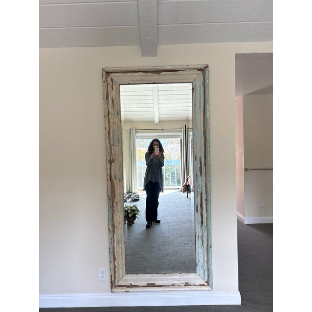 1980s Tall 1980s Vertical Upright Full Length Mirror For Sale - Image 5 of 5