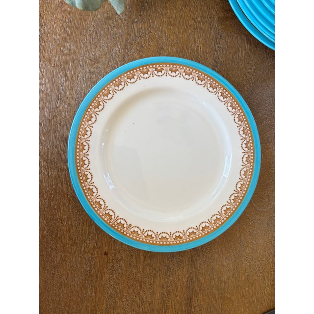 A complete set of 12 antique porcelain dessert plates by Grainger Royal China Works, Worcester, England — a prestigious...