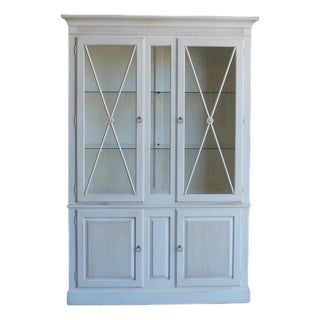 Ethan Allen Swedish Home Tall Display Cabinet For Sale