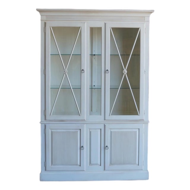 Ethan Allen Swedish Home Tall Display Cabinet For Sale