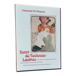 1990s Cincinnati Art Museum Framed Poster Advertising Henri De Toulouse-Lautrec (1864-1901), Bust of Mademoiselle Marcelle Lender