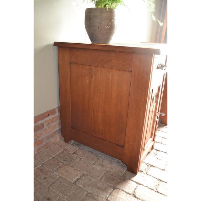 Wood Antique Oak Art Deco Desk For Sale - Image 7 of 10