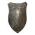 Vintage Medieval Rustic European Brass Medallion & Steel Shield Armor For Sale