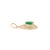Triple Halo Pear Cut Emerald Pendant in 18k Solid Gold For Sale In New York - Image 6 of 10