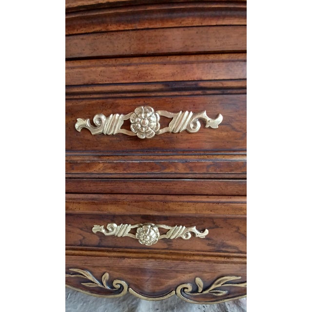 1960s Drexel French Provincial Cabernet Collection Tall Chest Dresser Armoire For Sale - Image 5 of 6