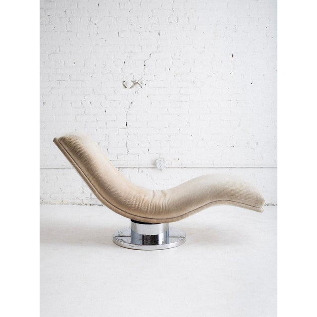 Mid-Century Modern Milo Baughman for Thayer Coggin Serpentine Chaise For Sale - Image 3 of 12