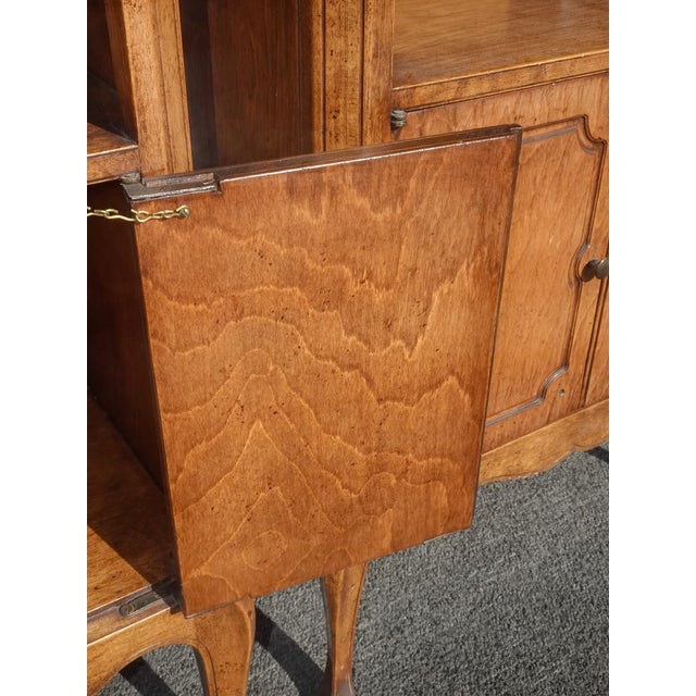 Pair of Antique French Louis XVI Brown Nightstands W Brass Hardware For Sale - Image 9 of 17