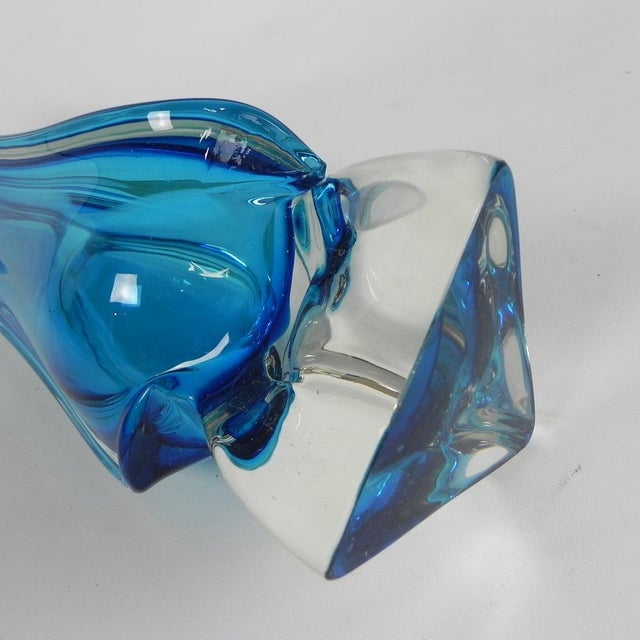 Vintage Glass Vase from Val St. Lambert, 1950s For Sale - Image 14 of 15