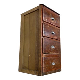Vintage French Industrial Tallboy Chest of Drawers Vintage French Industrial Tallboy Chest of Drawers For Sale