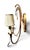 1990s 1990s Mid-Century Modern Gold Leaf 2-Light Crystal Wall Sconce For Sale - Image 5 of 14