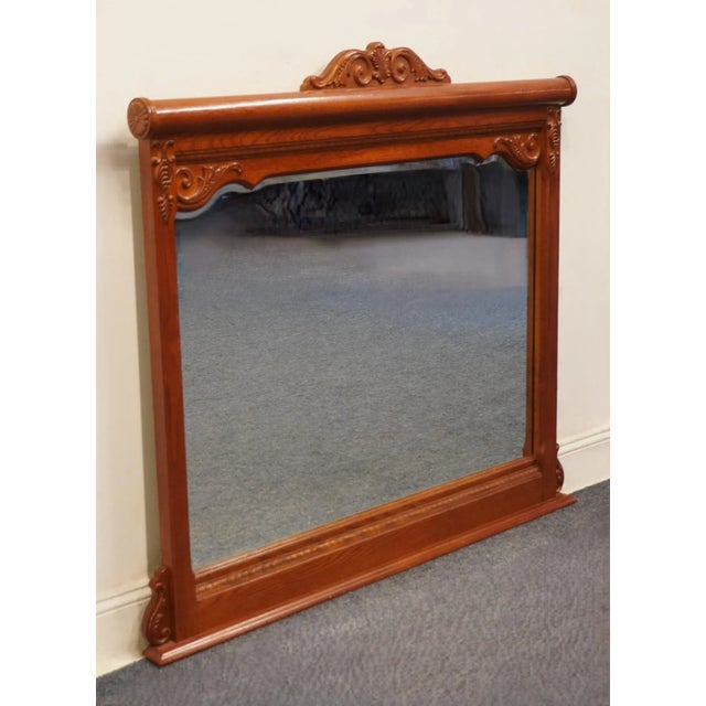 Victorian Lexington Furniture Victorian Sampler Collection Quarter Sawn Oak 49" Mirror 391-206 For Sale - Image 3 of 7