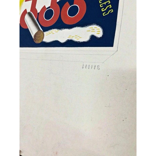 1920s Hand-Painted State Express 555 Cigarettes Pictorial from Beaven, 1920s For Sale - Image 5 of 7