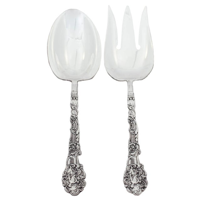 Silver 1888 Sterling “Versailles” Salad Set - A Pair For Sale - Image 8 of 8