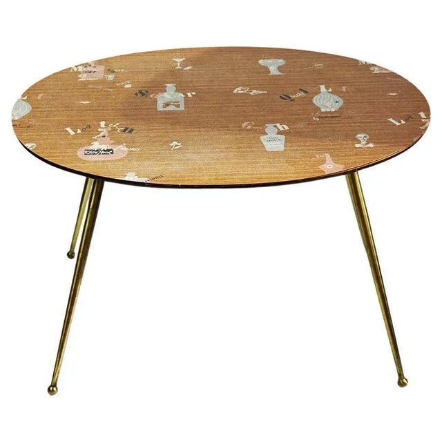 Mid-Century Oval Cocktail Coffee Table attributed to Ilse Möbel Germany, 1950s For Sale - Image 9 of 9