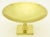 Brass plated brass footed compote by Tommi Parzinger for Dorlyn-Silversmiths. Square pedestal base with a three ring...