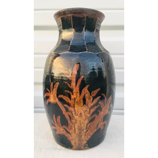 Mid Century Artisan Studio Pottery Vase. For Sale - Image 11 of 11
