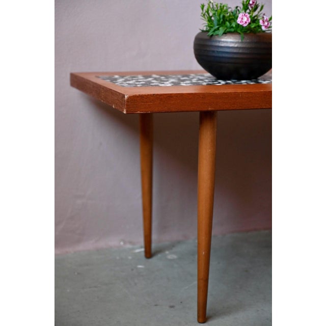 Coffee Table with Teak Spindle Base and Ceramic Mosaic, 1970s For Sale - Image 17 of 18