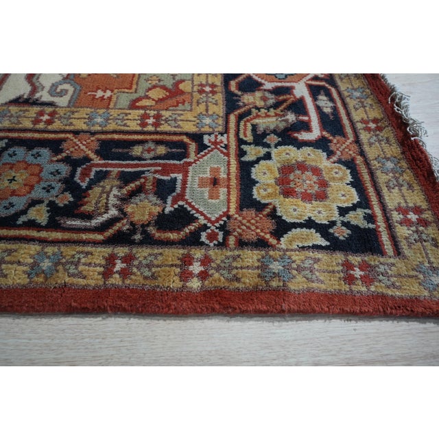 2020s 8x10 Traditional Coral Geometric Medallion Hand Knotted Wool Carpet Rug For Sale - Image 5 of 10