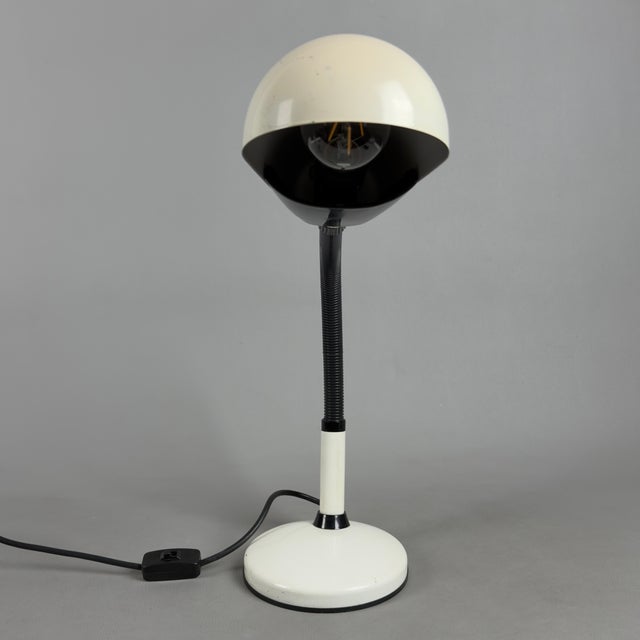 Adjustable White Metal Desk Lamp, 1970s For Sale - Image 3 of 12