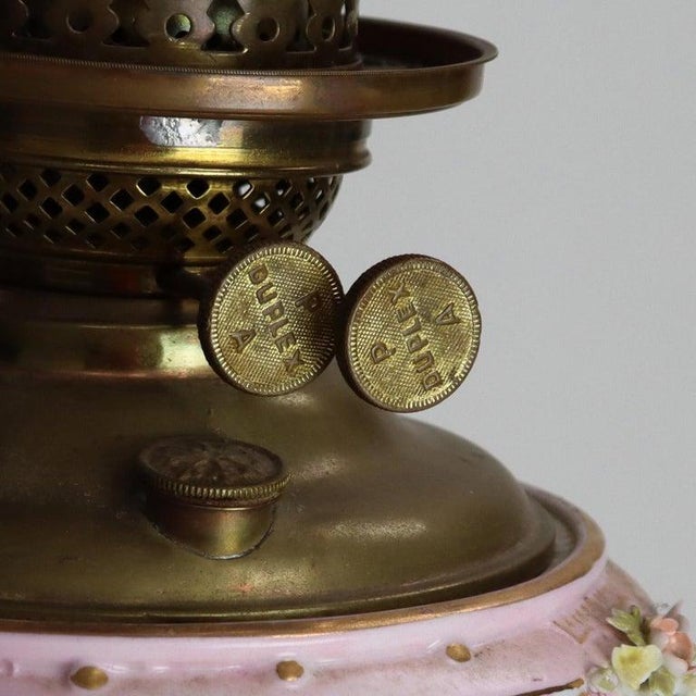1890 Duplex Louis XV Meissen School Porcelain Oil Lamp Base With Cherubs For Sale - Image 9 of 13