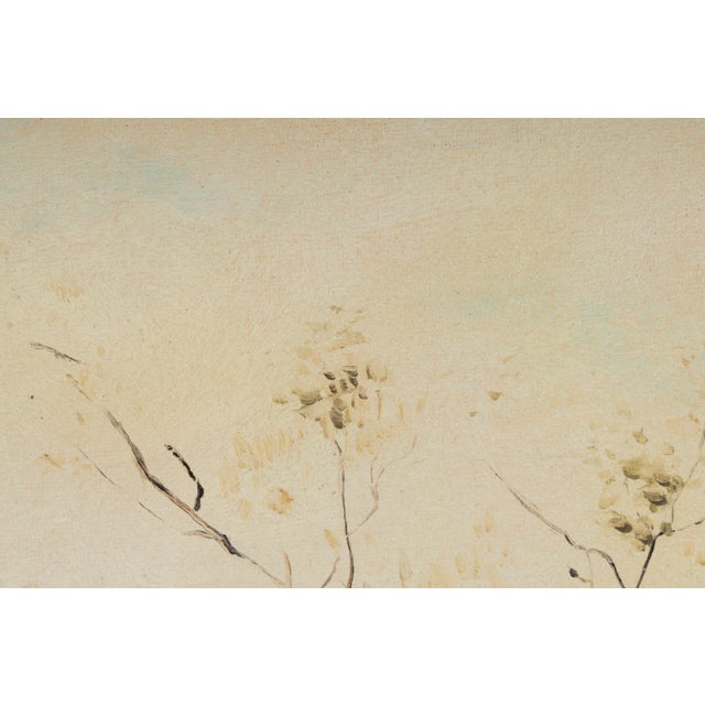 D. Klein, Solitary Tree by the Lakeside in Autumn Field, Oil Painting For Sale - Image 5 of 16