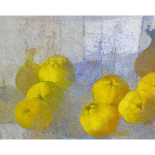 1959 “Quince” Oil on Canvas Abstract Still Life Painting Signed by Stanley Mitruck For Sale In Indianapolis - Image 6 of 10