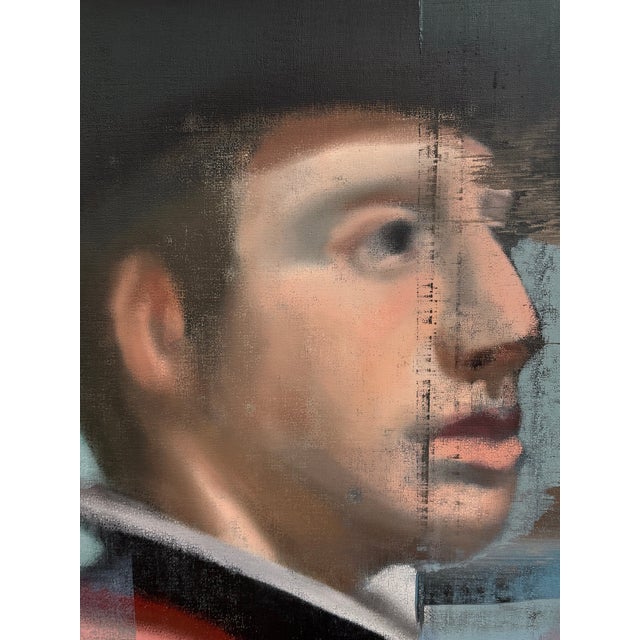 Philip Buller “Red Sash 2” Oil on Linen, Circa 2006 For Sale - Image 4 of 12