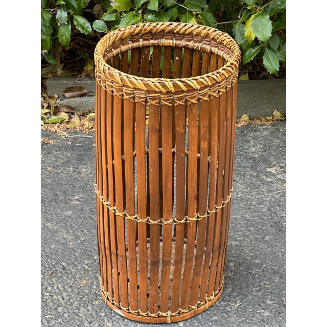 Split Bamboo Umbrella Stand Chairish