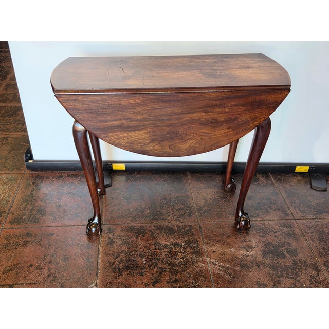 18th Century Drop Leaf Gate Leg Walnut Table American Chippendale For Sale - Image 9 of 15