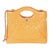 Orange Shiny Crumpled Quilted Calfskin Mini 31 Shopping Bag For Sale