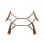 1980s Attributed Chromcraft Oak and Brass Dining Table Base for Glass Top For Sale - Image 9 of 9