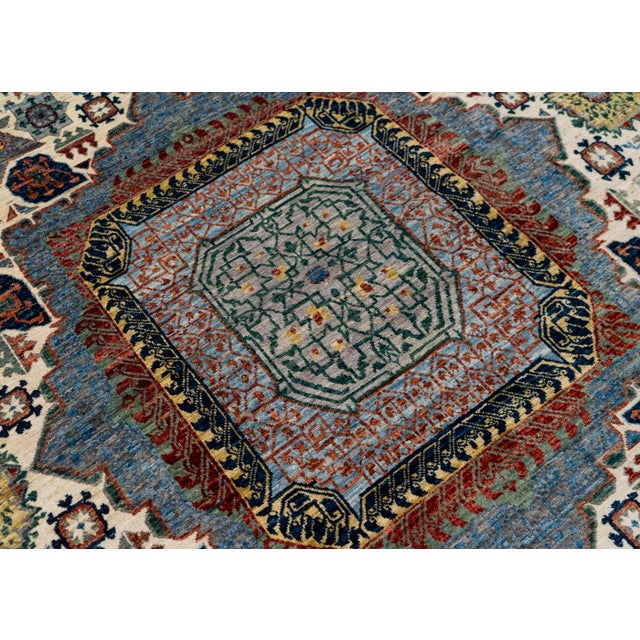 Modern Oriental Hand Knotted Round Rug 10' x 10' #21388 For Sale - Image 3 of 8