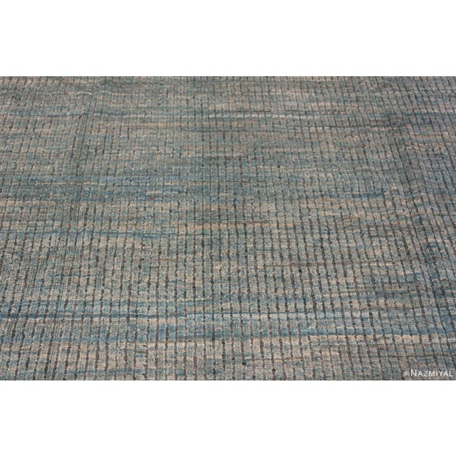 Abstract Blue Color Abstract Design Modern Room Size Contemporary Area Rug For Sale - Image 3 of 5
