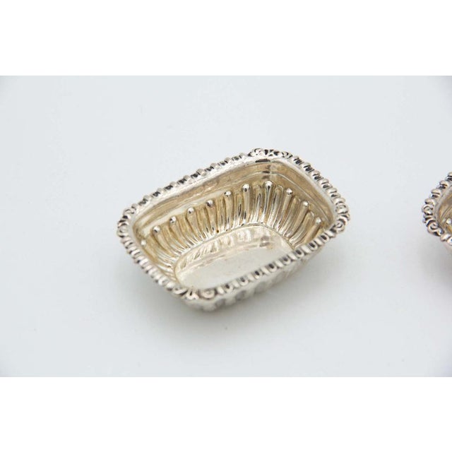Rectangular Silver Salt Shakers, Set of 2 For Sale - Image 3 of 4