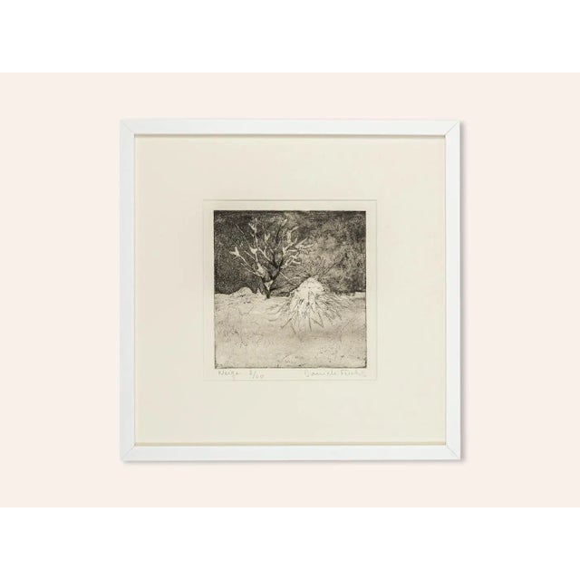 Black Danièle Fuchs, Neige, Black and White Etching on Paper, Framed For Sale - Image 8 of 8