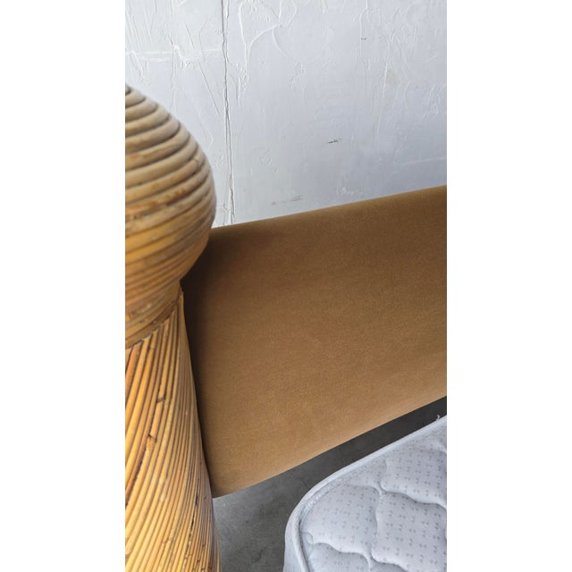 Coastal Reeded Bamboo Wicker Rattan Bed - King Size For Sale - Image 11 of 11