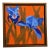 Irises Caliente Redux: A Bright Little Gem, Original Painting by George T. Chakos, Framed For Sale