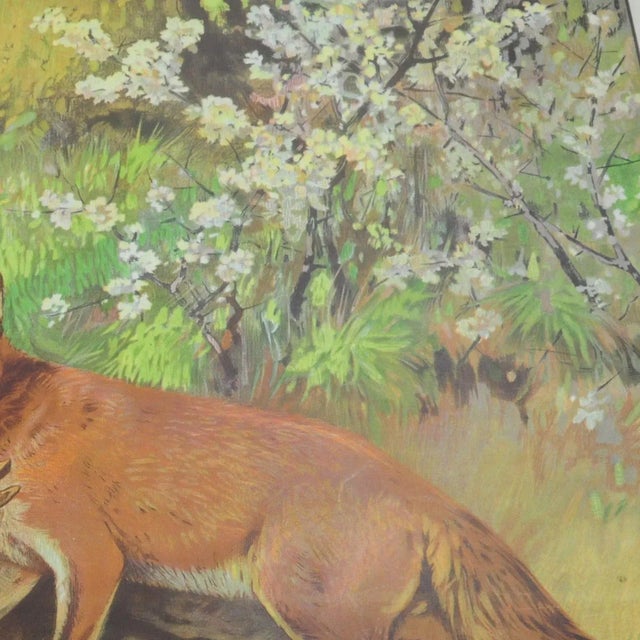Vintage Fox Mother & Loot Rabbit Poster For Sale - Image 3 of 7